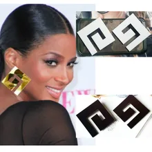 Новинка, блестящие акриловые большие длинные серьги Oorbelle, Геометрические Квадратные диджейские Золотые Зеркальные серьги для женщин, Pendientes Brillantes