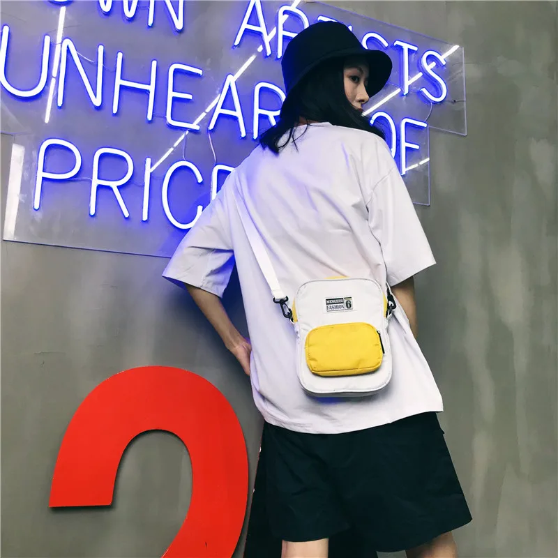 Menghuo Brand New Fashion Women Handbag Panelled Shoulder Bag Leisure Nylon Men Messenger Bag Female Crossbody Bags for Boys BagIMG_6015