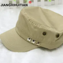 Новинка, 1 шт., классическая женская и Мужская бейсболка, кепки с заклепками, винтажная Кепка, кепка, Кепка в стиле милитари, кепка, регулируемая, Gorras, бейсбольная, унисекс