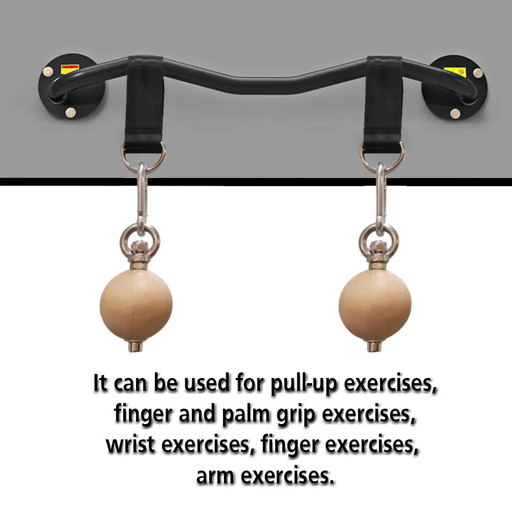 Pull-ups шаровые ручные шарики Твердый деревянный фитнес-оборудование для пальцев сила руки скалолазание упражнения