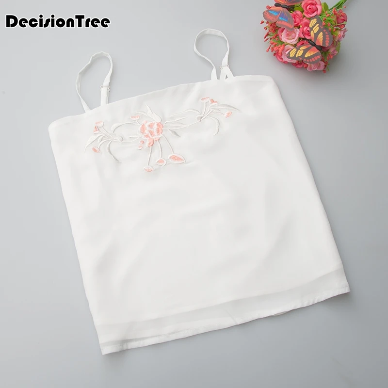 Стильная женская блузка ручной работы hanfu camisole с вышивкой, короткая стильная традиционная Женская майка в китайском стиле - Цвет: color1