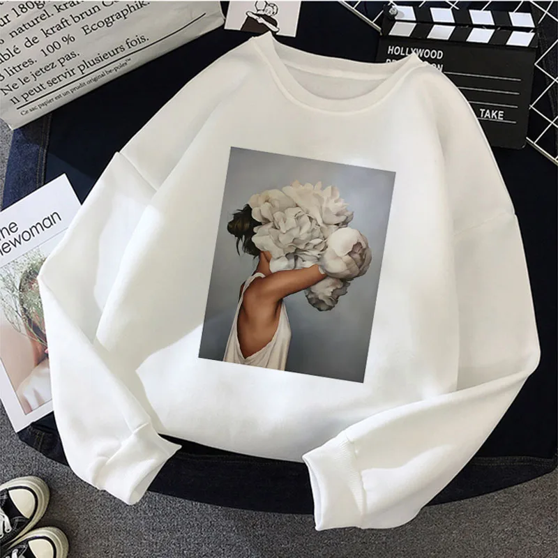 

New Harajuku Aesthetics sweatershirt Sexy Flowers Feather Print Short Sleeve Tops Tees Fashion kawaii Casual Sweet Lady clothing