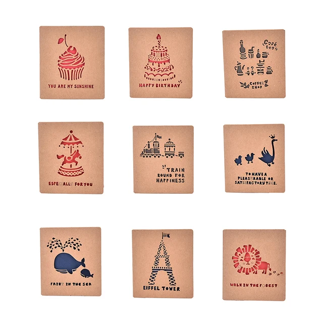 1 Pcs Handmade 3D Pop Up Cart O Cart Es Feliz Anivers Rio Bolo De