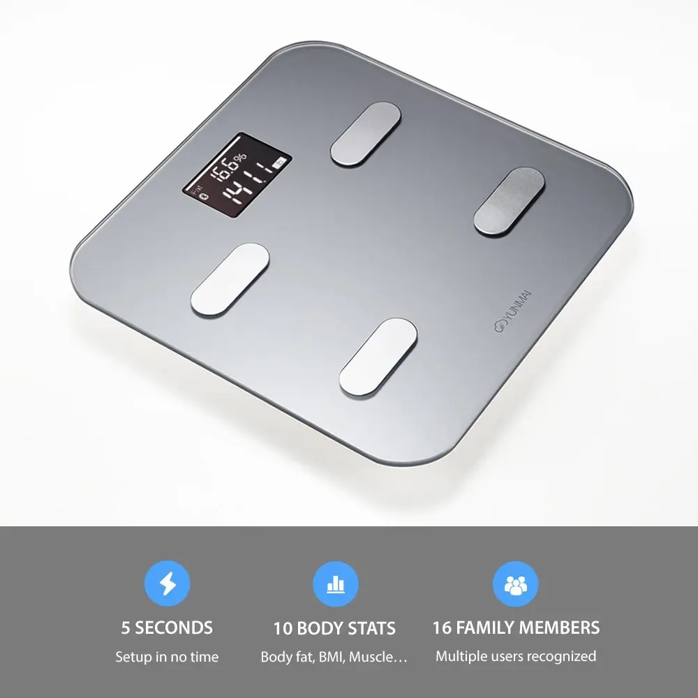 International Yunmai Color Smart Scale - Body Fat Scale with new FREE APP & Body Composition Monito