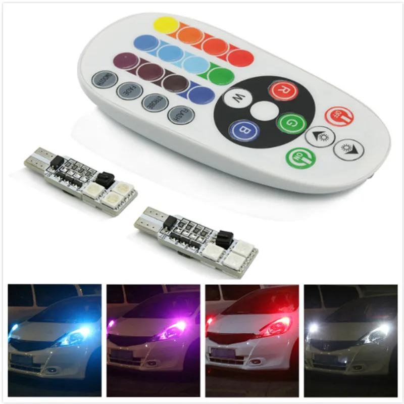 Rgb T10 194 168 W5w Car Led Bulbs Interior Lamp For