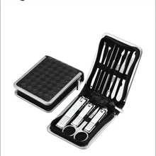 11 шт в 1 Нержавеющая сталь качество кусачки для ногтей Маникюрный Инструмент Портативный педикюрные наборы для путешествий и подарок