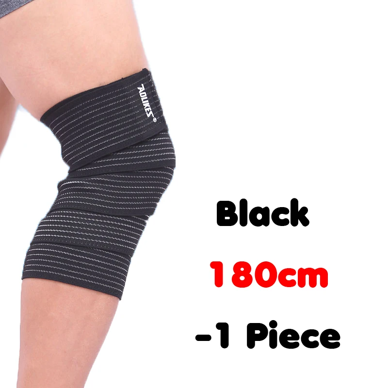 180cm Black 1 шт., 70-180 см, поддержка колена для спорта, наколенники, эластичная повязка, бандаж для баскетбола, Налокотники и наколенники, компрессионные наколенники - Цвет: 180cm Black