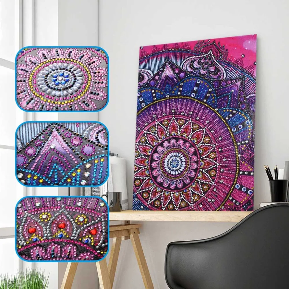 

5D Diy Mandala Diamond Painting Special Shaped Flower Handicraft Needlework Picture Of Rhinestones Diamond Embroidery