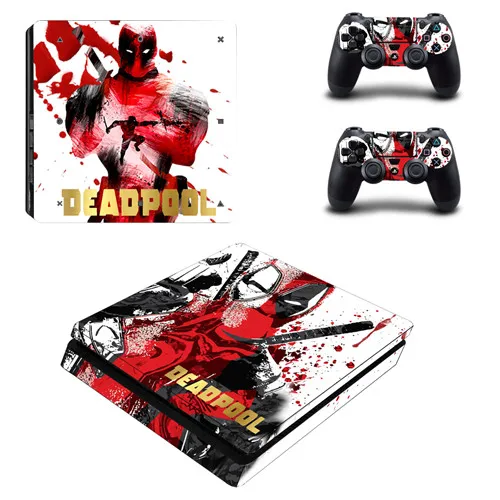 Film Deadpool PS4 Slim Skin Sticker For Sony PlayStation 4 Console and Controller Decal PS4 Slim Sticker Vinyl - Цвет: YSP4S-0258