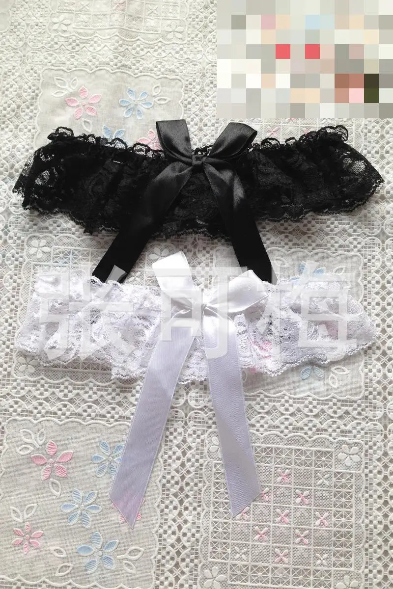 Black color sexy wedding garter lace Wedding Bridal Garter Fashion Women Sexy Garter Set Black Lace Garter Belt fit all size