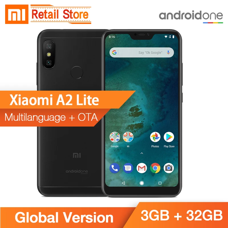 Глобальная версия Xiaomi Mi A2 Lite 3 GB 32 Snapdragon 625 Octa Core 5 84 'ཏ:9 полный Экран телефона