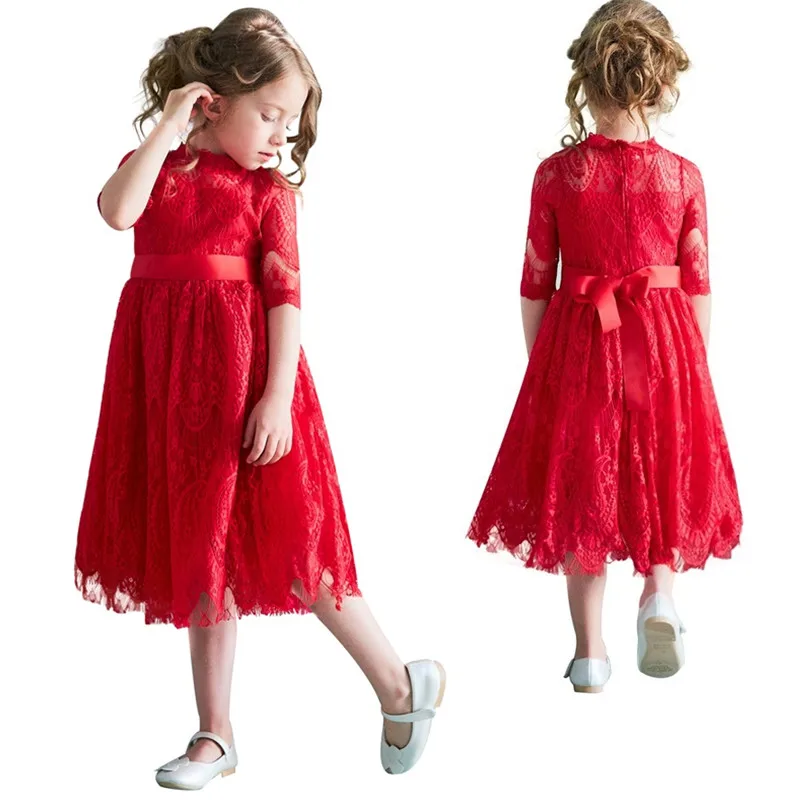 

Girls Dress 2019 Summer New Brand Party Baby Dresses Girls Princess Dress Lace Children Clothes Dresses for Kids Girls 3 4 6 8 T