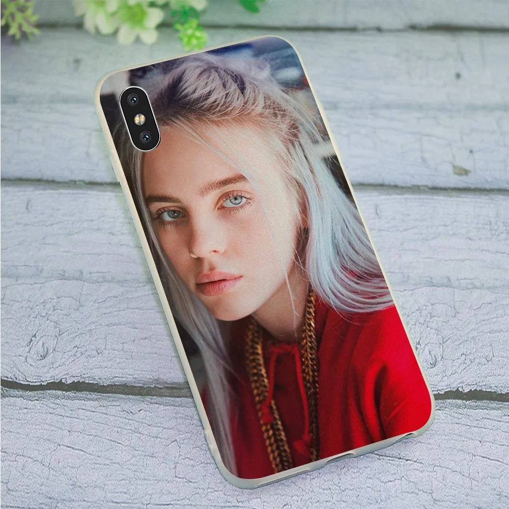

Fashion Soft TPU Silicone Case for iPhone 7 Billie Eilish Phone Cover for iPhone 7 Plus 8 X Xs Max XR 5 5s se 6 6s Back