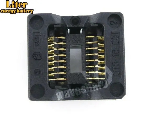 SOP8 SOP16 SO8 SO16 SOIC8 SOIC16 OTS 16 1.27 03 Enplas IC тестовый Адаптер для программиста с гнездом 1 27 мм