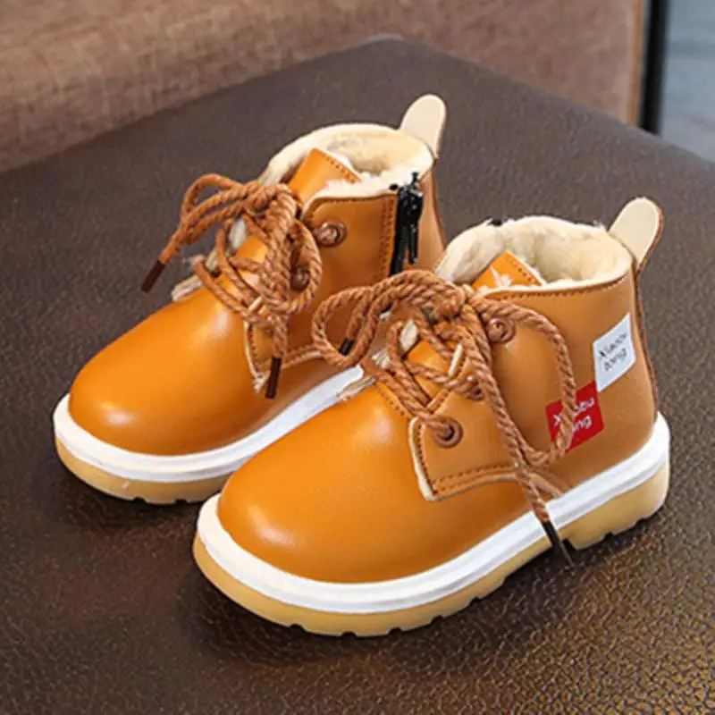 

autumn winter kids boots New fashion plush Boys girls Soft bottom Non-slip snow boots Comfortable warm Children's shoes