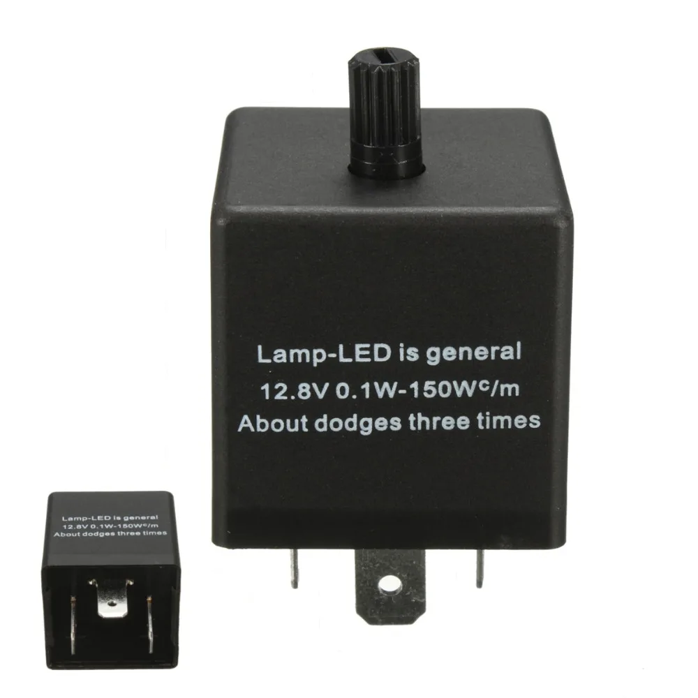 

12V 3Pins 0.02A to 20A Electronic LED Adjustable Flasher Relay For Turn Signal Light Blinker Car-Styling Auto Accessories Repair