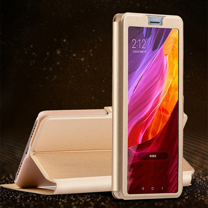 Goedkoop Window View leather flip case voor HOMTOM HT7 HT16 HT17 HT26 HT27 HT50 kaart solts stand fundas telefoon tassen coque capa