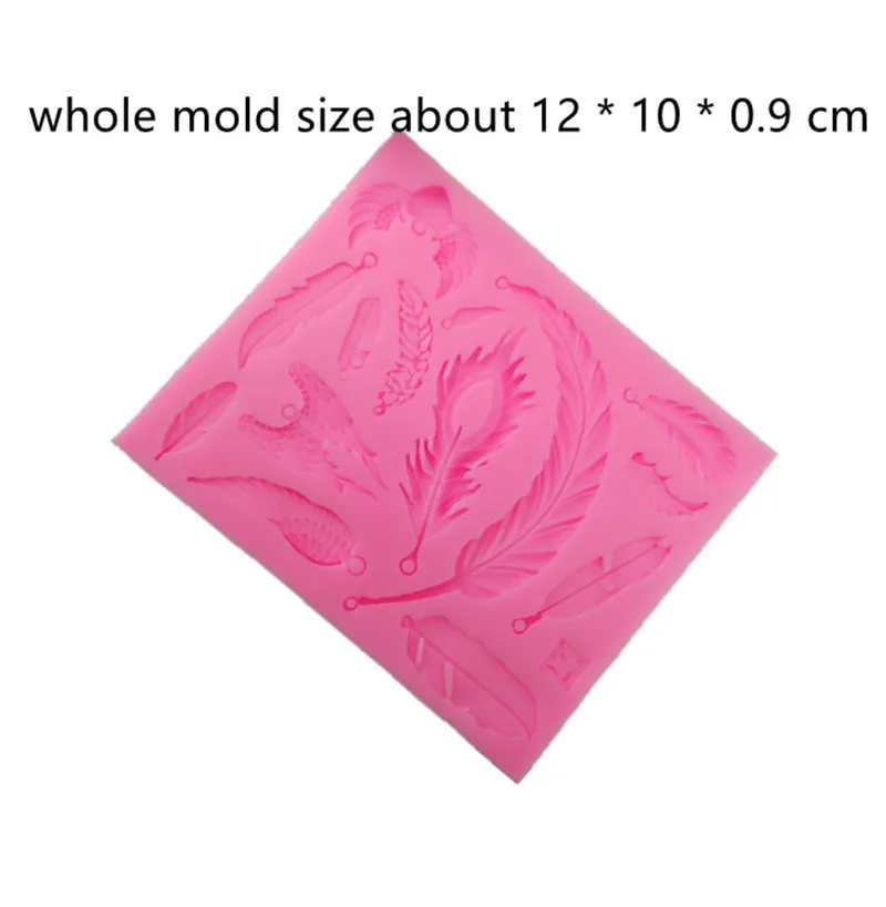 Small Thin feather wing silica gel Fondant mold DIY cake decorative chocolate clay drop glue resin Silicone mold