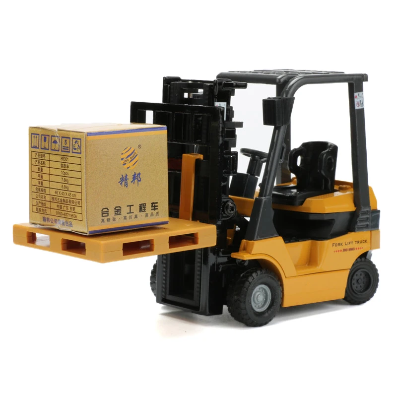 

JINGBANG Forklift Truck Toy 1:60 Fork Lift Trucks Alloy Crane Models Simulation Car Model Kids Toys