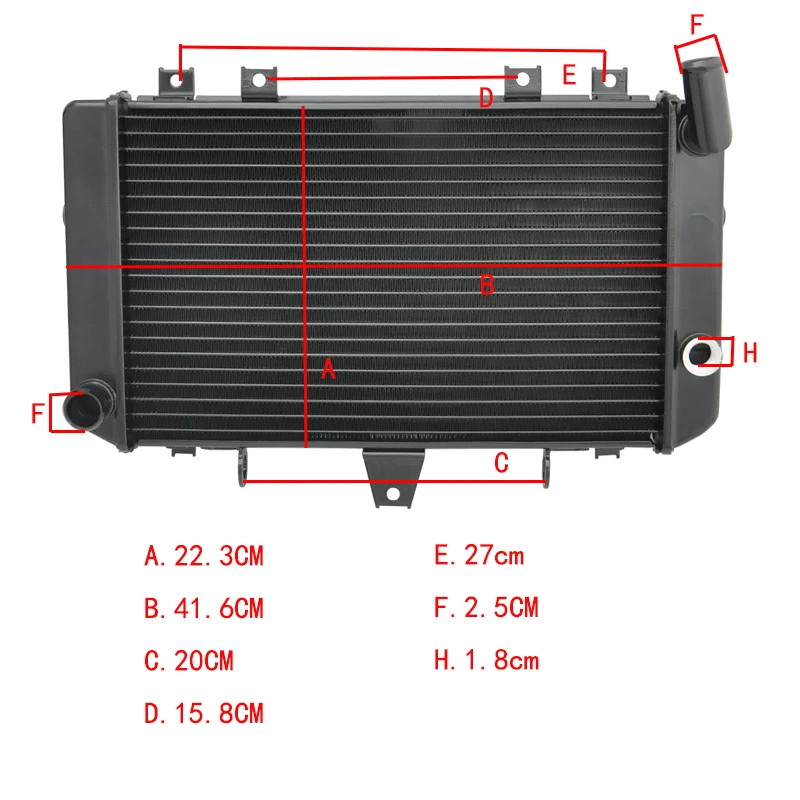 

LOPOR For Kawasaki ZRX1100 ZRX 1100 1996-2000 97 98 99 ZRX1200 ZRX 1200 2001-2005 Motorcycle Aluminium Cooler Radiator