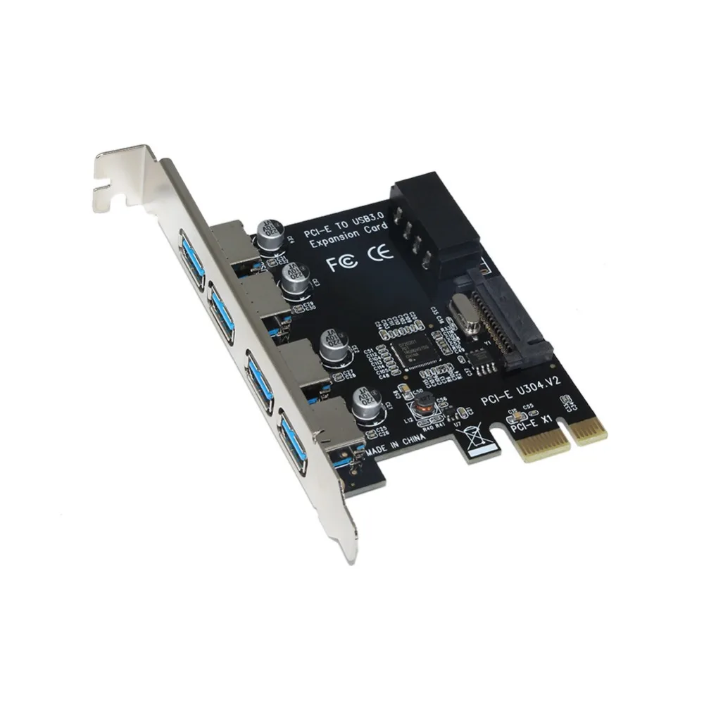 2019 U3046 PCI-E a USB3.0 tarjeta de adaptador de escritorio de expansión de alta velocidad trasera 4 puertos NEC Chip NEC720201 añadir a la tarjeta 2019 U3046 PCI-E a USB3.0 tarjeta de adaptador de escritorio de expansión de alta velocidad trasera 4 puertos NEC Chip NEC720201 añadir a la tarjeta