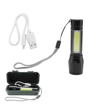 

Mini LED Flashlight Rechargeable Torch Light LED COB Work Light for Camping Fishing Outdoor Activities and Home Use