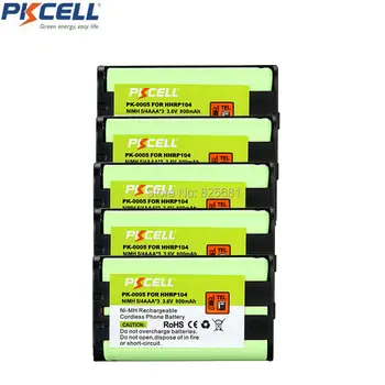 

HHR-P104 5Packs Model PK-0005 5/4AAA 3.6V 800mAh Ni-MH Rechargeable Cordless Phone Batteryfor Panasonic HHR P104 TG2369CN