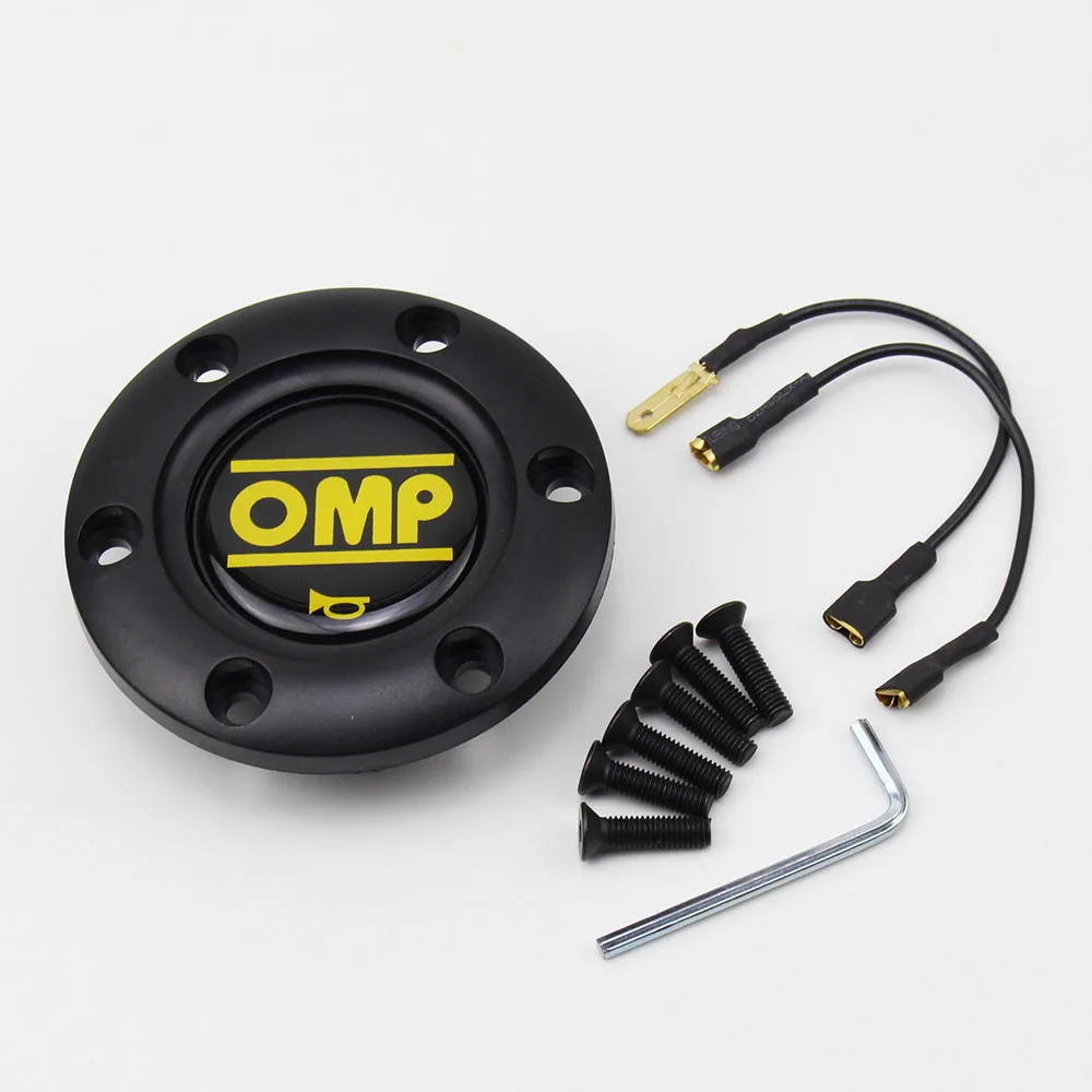 

New OMP Racing Steering Wheel Horn Button Push Button With Black plastic Cover
