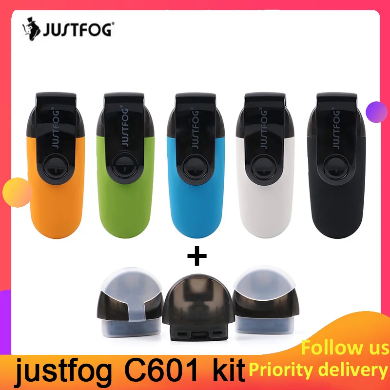 

Original Justfog C601 Kit with dust-proof cap 650mAh battery Portable System Kit PK justfog minifit kit vs nord kit vape pod