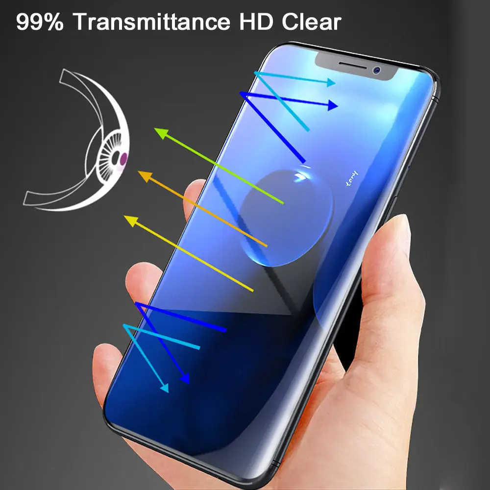 3D изогнутая Защитная пленка для экрана iphone 7 6 6s 8 X плюс samsung S9 Note S8 S7 край мягкий на