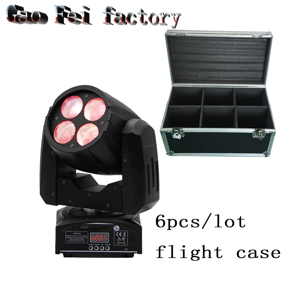 

flight case 6pcs/Lot Big Powerful 60W LED Moving Head Beam Spot Lights Dj DMX Disco Stage Effect Light