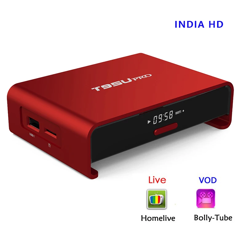 

Newest Amlogic S912 Octa core T95U pro 2GB/16GB Android 7.1 tv box support India Homelive Pack LiveHD and vod smart tv box