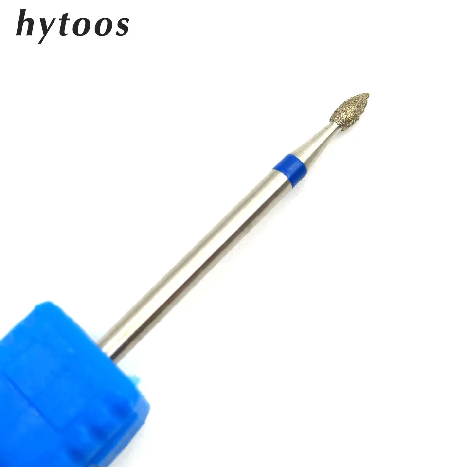 HYTOOS Diamond Nail Drill Bit 3/32" Rotary Burr Milling Cutter Manicure