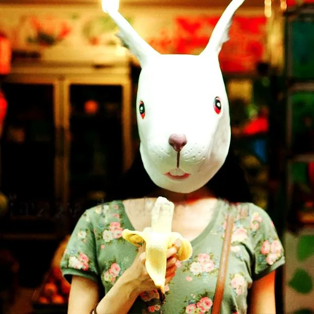 cadilar bayrami partisi cosplay urpertici sevimli beyaz tavsan kafasi maskesi cadilar bayrami guzel bunny maske hayvan kafasi maskesi