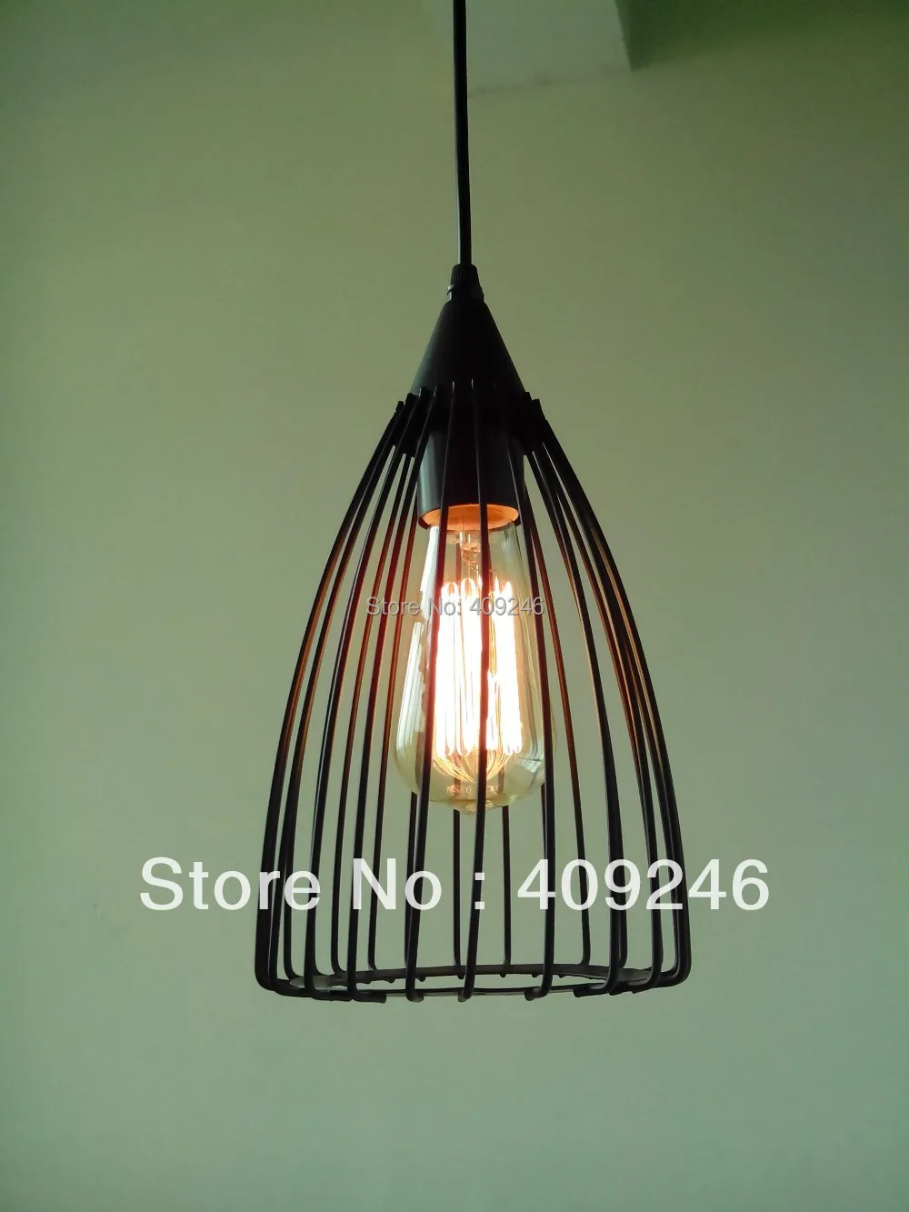 

RH LOFT Vintage Edison E27 Bulb Retro Cage industrial chandeliers wrought iron creative cafe bar droplight Ceiling Pendant lamp