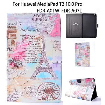 

Ultra Slim Print PU Leather Case For Huawei MediaPad T2 10.0 Pro Tablet FDR-A01W FDR-A03L Cover Cases Tablet Funda Stand Shell