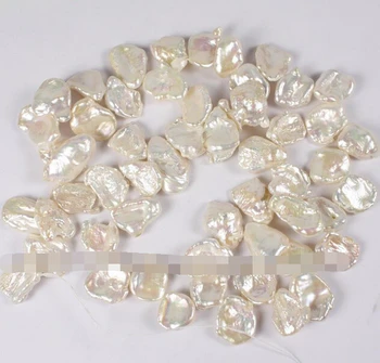 

Free shipping shitou 00602 13mm-18mm White Chips Shape Freshwater Pearl Beads