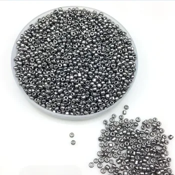 

16g 1000pcs 2mm 12/0 Gray Metal Color Opaque Round Loose Spacer Beads Cezch Glass Seed Beads Handmade Jewelry DIY Garment Bead