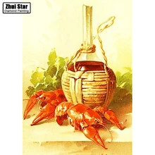 Полный квадратный алмаз 5D DIY Алмазная картина фото на заказ "Омар и корзина" 3D вышивка крестиком Мозаика Декор