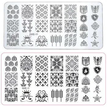 

Larger Size Nail Art Stamping Vintage Demask Theme Design DIY Manicure Love Stamp Template Image Plate Stencil ##11