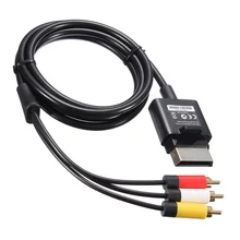 Negro 1.8 M/6FT Cable de Video Cable de Audio AV Cable Compuesto VGA Componente para Mirosoft Para Xbox 360 Para Xbox 360 Slim Cable AV