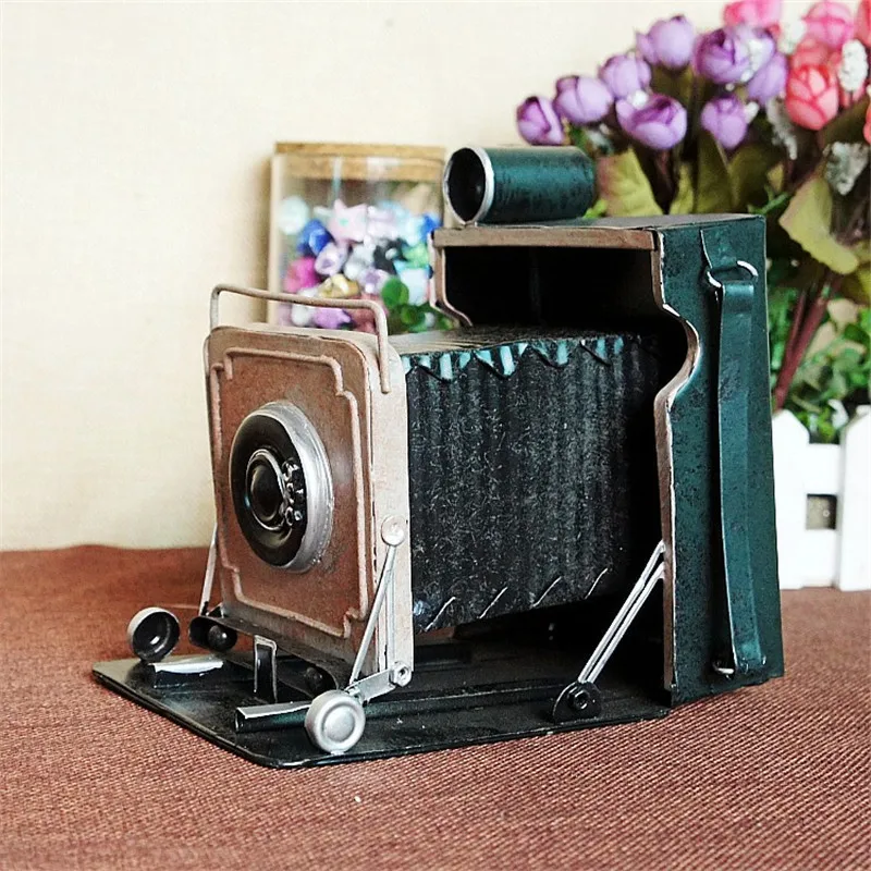 Old Camera Model Studio Ornaments Retro Metal Crafts Vintage Camera