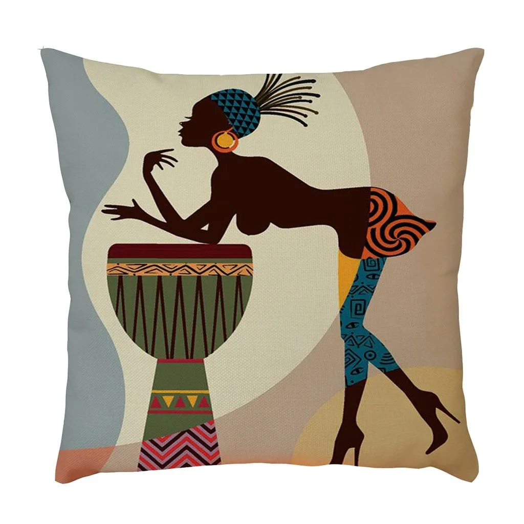 

Woman Printed Flax Pillowcase Pillocase Cushion Cover Sofa Home Decor Pillowcases Throw Cushion Pillow Case Bedroom 2019 New