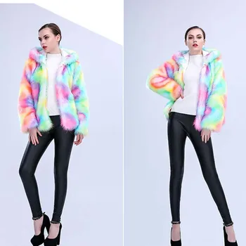 

Autumn Winter color Women Fur Coat High-quality Women Fur Jacket 2020 New Fashion Large size Short paragraph Warm Hooded NUW556