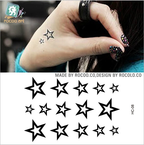 Sex Products Tatuagem Hand Back Fresh Water-proof Stickers For Men And Women  Small White Five-pointed Star Tattoo Designs - Temporary Tattoos -  AliExpress