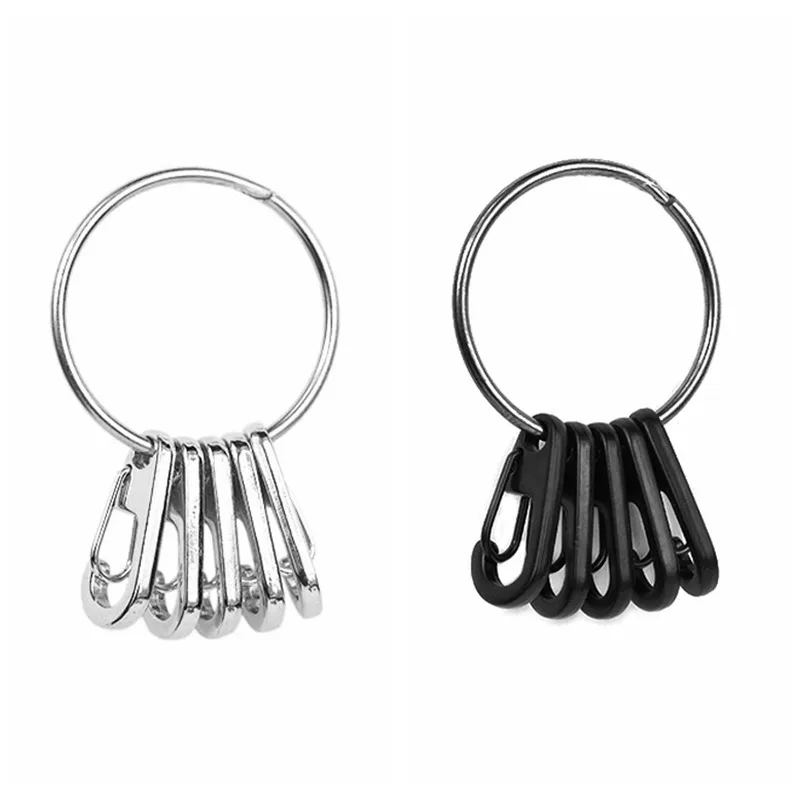 

Quick Release Ring Set Classic Simple Spring Carabiner Clip Hanging Buckle Quick Hanging Key Chain Key Ring Alloy Hooks