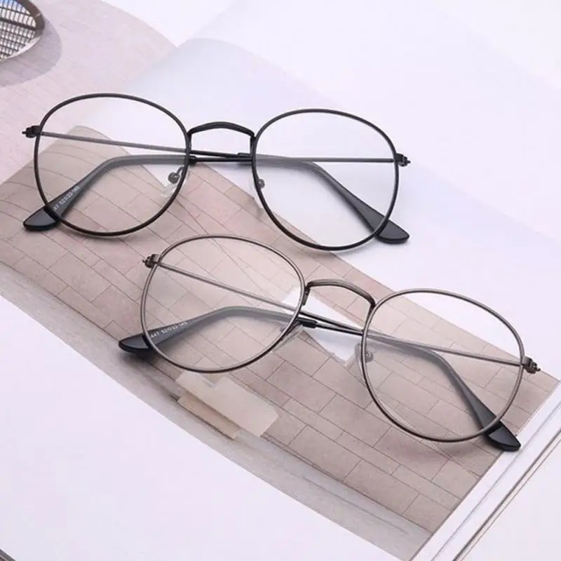 

Vintage Round Glasses frame retro Female Brand Designer gafas De Sol Spectacle Plain eye Glasses Gafas eyeglasses eyewear