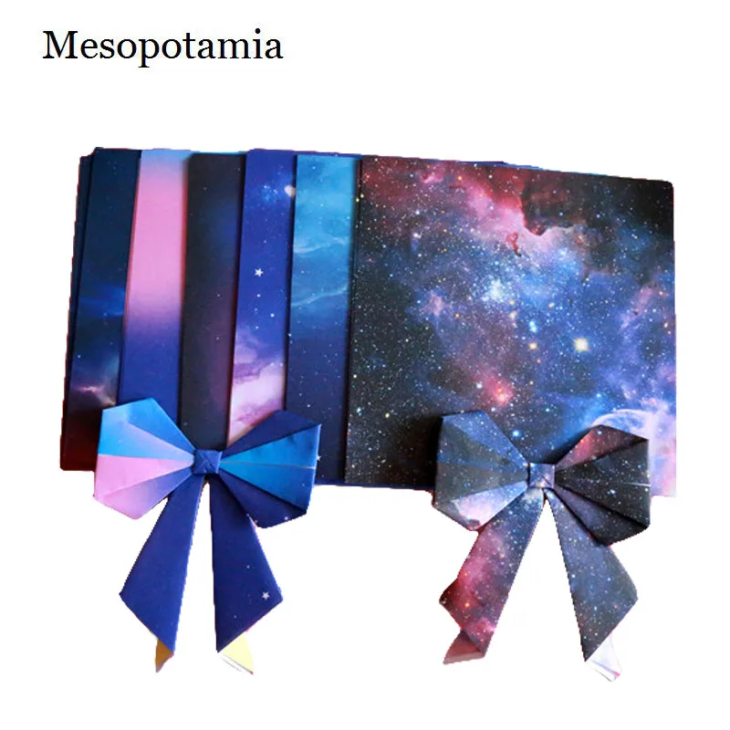 

DIY Scrapbooking Kit 48Sheet Paper Bright Starry Sky Origami Paper Girl Blue Pink Paper Scrapbooking Background Paper Art Crafts
