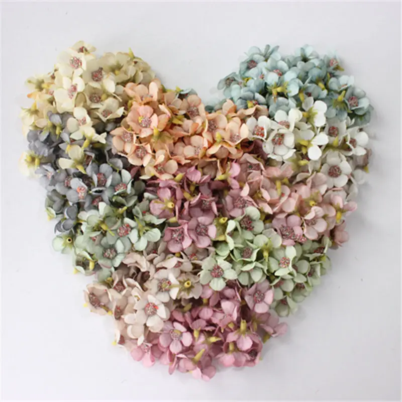 

50pcs 2cm Multicolor Daisy Flower Head Mini Silk Artificial Flower for Crown Scrap Wedding Home Decor DIY Garland Headdre
