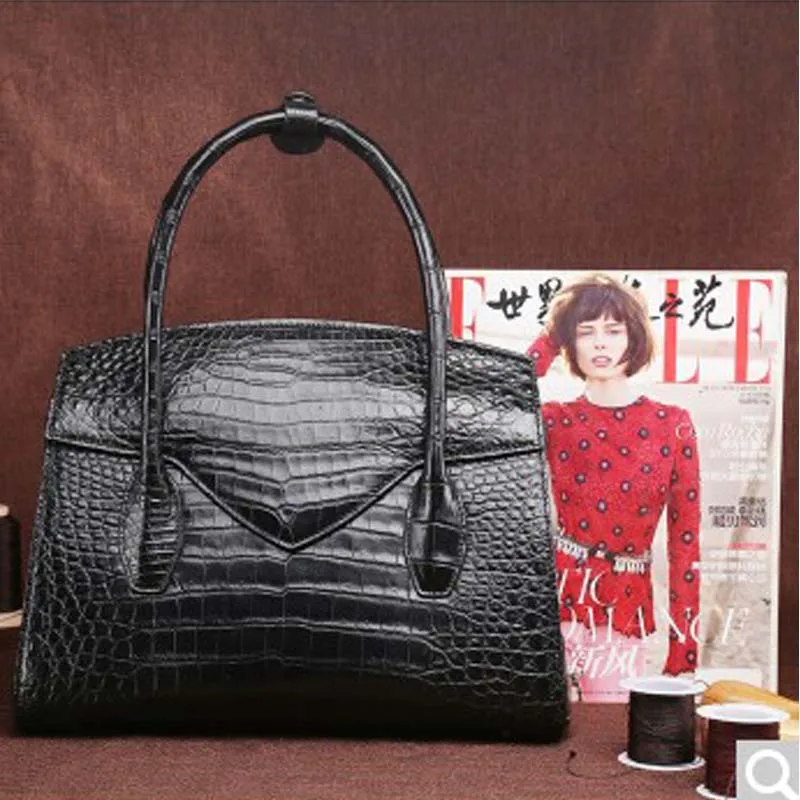 

RVH Crocodile skin female bag 2018 new crocodile pattern Cow women handbag lady handbag women bag Female